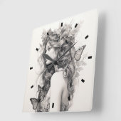 カスタムパーソナライズされたWall Clock自分の写真を追加 スクエア壁時計 (傾斜)