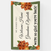 カスタムパーソナライズされたWelcome Home Sign 横断幕 (縦)