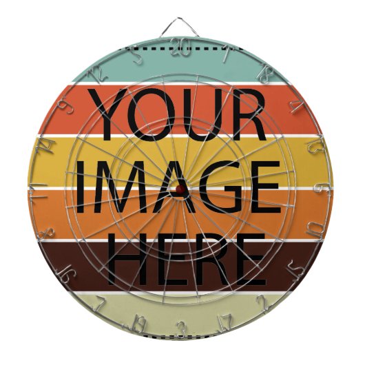カスタムパーソナライズされたYour Own写真&文字Dart Boa ダーツボード (正面)
