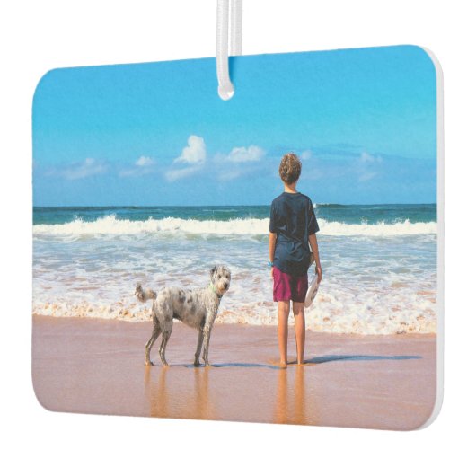 カスタムパーソナライズされたYour Pet Photo Air Freshener カーエアーフレッシュナー (左)