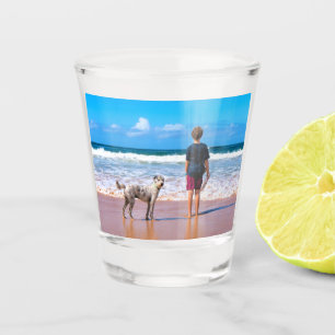 カスタムパーソナライズされたYour Pet Photo Shot Glass Gift ショットグラス
