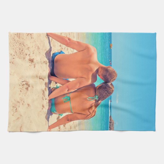 カスタムパーソナライズされたYour Photo Kitchen Tool キッチンタオル (横)