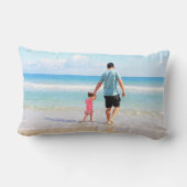 カスタムパーソナライズされたYour Photo Pillow ランバークッション (裏面)