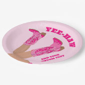 カスタムパーソナライズカウガールブーツ ペーパープレート (アングル)