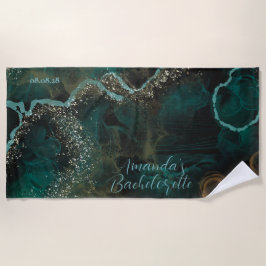 カスタムパーソナライズスパーキー ロック バチェロレッテ ビーチタオル