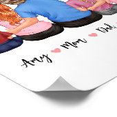 カスタムパーソナライズ家族ポートレートポスター ポスター (角)