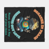 カスタムパーソナライズBohoひげドラゴンヒッピー フリースブランケット (正面(横))