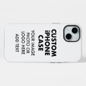 カスタムパーソナライズiPHONE 15 PLUSタフケース iPhoneケース (裏面横)