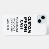 カスタムパーソナライズiPHONE 15 PLUS BARELY THERE Case-Mate iPhoneケース (裏面 (横))