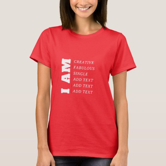 カスタムパーソナリティ特徴 シンプルな赤 Tシャツ (正面)