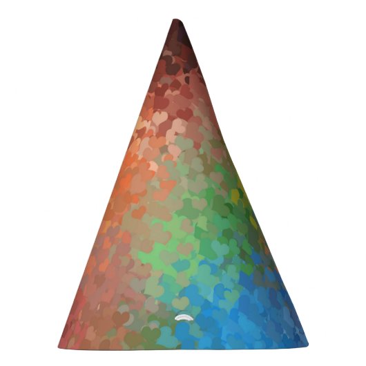 カスタムパーティーカラフルハートトレンディーテンプレート パーティーハット (右)