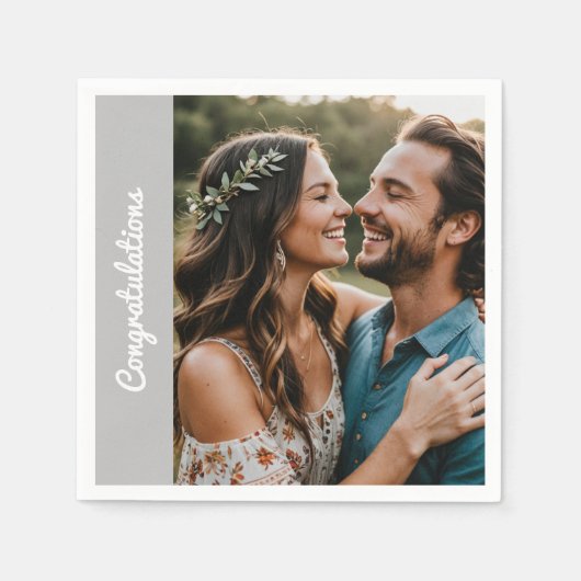 カスタムパーティーナプキン - 写真とテキストを編集可能 スタンダードカクテルナプキン (正面)