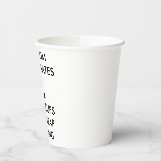 カスタムパーティーパーソナライズされた紙カップ(8) 紙コップ (左)