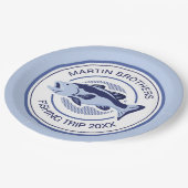 カスタムパーティーブルーバスフィッシュ ペーパープレート (アングル)