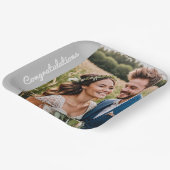 「カスタムパーティープレート - フォト&テキスト ミニマリスト」 ペーパープレート (傾斜あり)