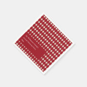 カスタムパーティーレッドバウブルズフェスティバルシック スタンダードカクテルナプキン (角)
