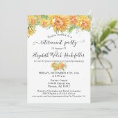 カスタムパーティー写真ひまわりグッドラック 招待状 (スタンド正面)