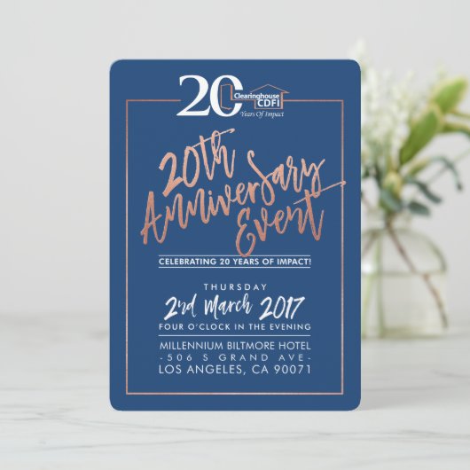 カスタムパーティー招待状企業の海軍 招待状 (スタンド正面)