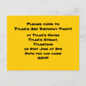 カスタムパーティー招待状 インビテーションポストカード (裏面)