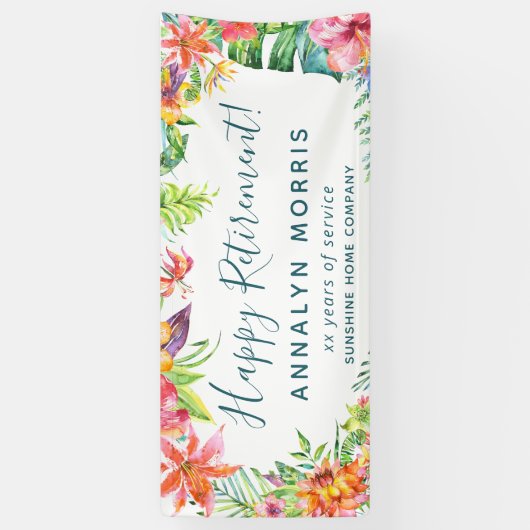 カスタムパーティー熱帯フローラモダン 横断幕 (縦)