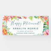 カスタムパーティー熱帯フローラモダン 横断幕 (横)