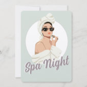 カスタムパーティ招待状 - ガールズスパデー誕生日 招待状 (正面)