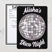 カスタムパーティ招待状 - ディスコバースデーパーティ 招待状 (正面/裏面)