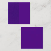 カスタムパープルグリッターストライプスクエアビジネスカード スクエア名刺 (正面/裏面)