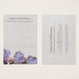 カスタムパープルフローライヤリングジュエリー表示カード