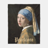 カスタムパールをテーマにしたパーティー フリースブランケット (正面)