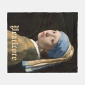 カスタムパールをテーマにしたパーティー フリースブランケット (正面(横))