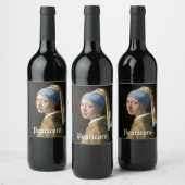 カスタムパールをテーマにしたパーティー ワインラベル (ボトル)