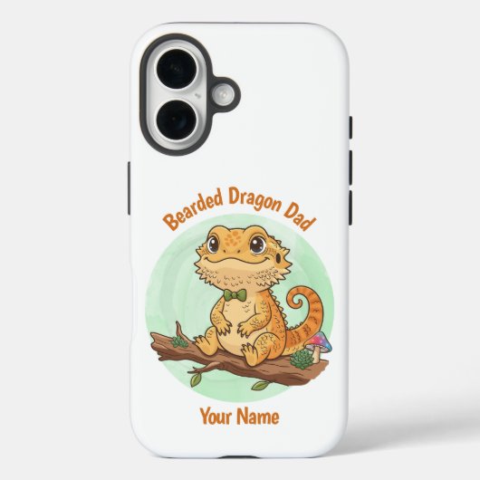 カスタムヒゲトカゲパパiPhoneケース Case-Mate iPhoneケース (裏面)