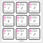 カスタムヒトデビーチ結婚式テーブル番号 シール (シート)