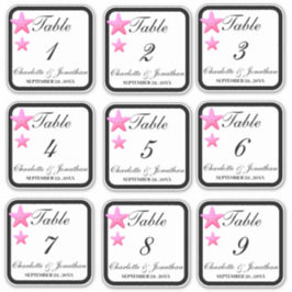 カスタムヒトデビーチ結婚式テーブル番号 シール