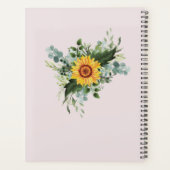 カスタムヒマワリ素朴スユーカリプタスリーフ プランナー手帳 (裏面)