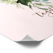 カスタムヒマワリ素朴スユーカリプタスリーフ ポスター (角)