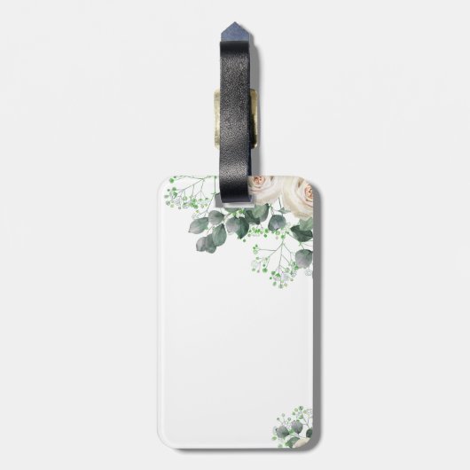 カスタムヒマワリ花嫁ギフト名追加日 ラゲッジタグ (裏面縦)