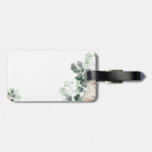 カスタムヒマワリ花嫁ギフト名追加日 ラゲッジタグ (裏面横)