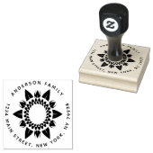 カスタムヒマワリ、自分の姓を作成 ラバースタンプ (押印)