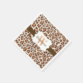 カスタムヒョウ茶色タンクリームカクテルナプキン スタンダードカクテルナプキン (角)