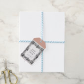 カスタムビクトリアンスクロールフレームナプキン結婚- ギフトタグ (より糸付き)