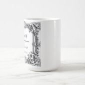 カスタムビクトリアンスクロールフレ結婚ーム コーヒーマグカップ (中央)