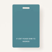 カスタムビジターバーコード、ロゴID バッジ (裏面)