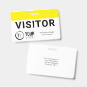 カスタムビジターIDバッジ バッジ (Front & Back)