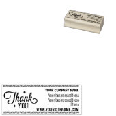 カスタムビジネスとサイトありがとう ラバースタンプ (押印)