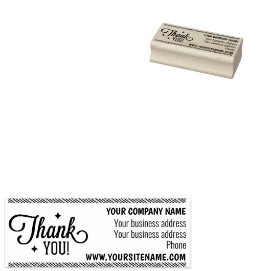 カスタムビジネスとサイトありがとう ラバースタンプ (押印)