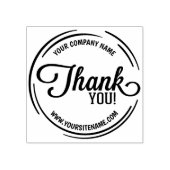 カスタムビジネスとサイトありがとう ラバースタンプ (インプリント)