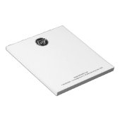 カスタムビジネスのロゴとカスタム文字 ノートパッド (アングル)