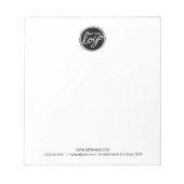 カスタムビジネスのロゴとカスタム文字 ノートパッド (正面)